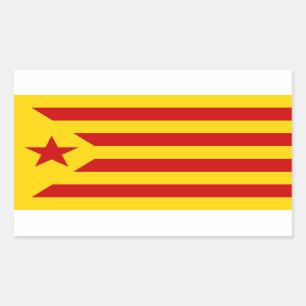Autocollant socialiste catalan de drapeau