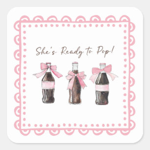 Autocollant Soda Bébé Rose Prêt à POP