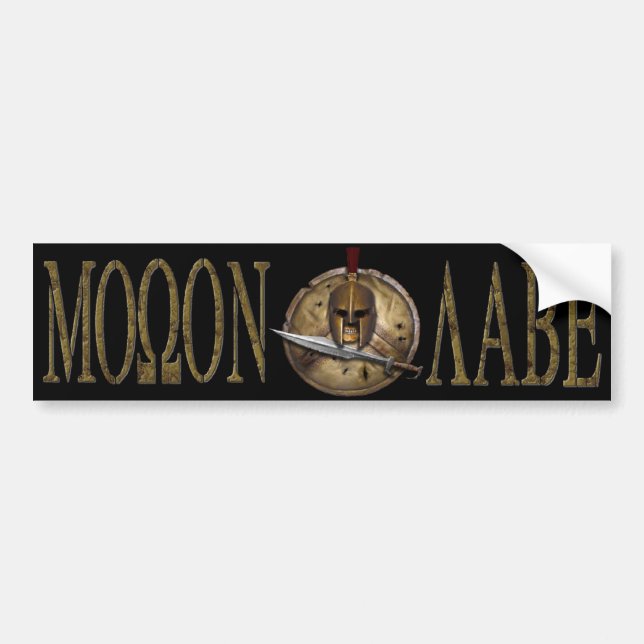 Autocollant spartiate de Bmpr d'épée de Molon Labe (Devant)