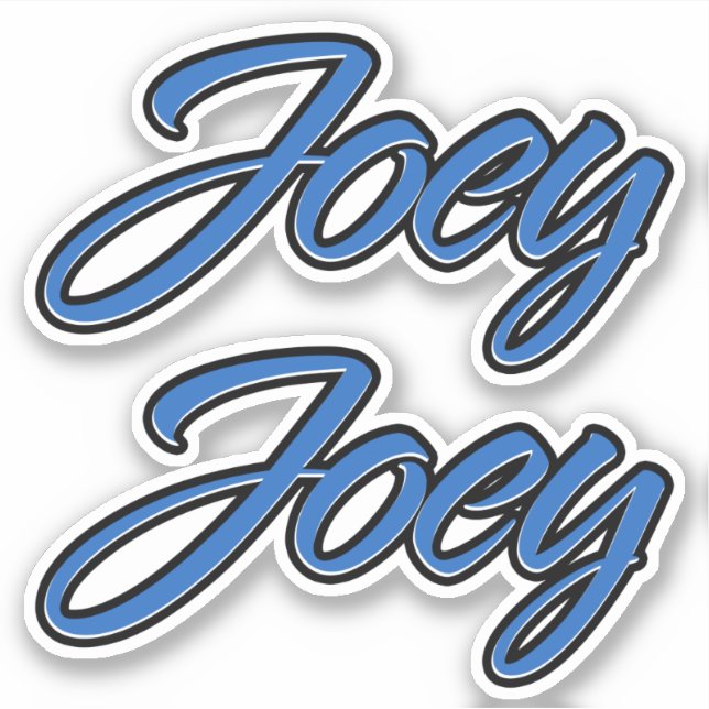 Autocollant Stickerset bleu pour Joey (Devant)