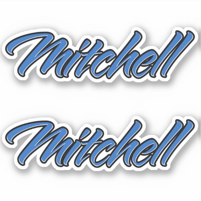 Autocollant Stickerset bleu pour Mitchell (Devant)