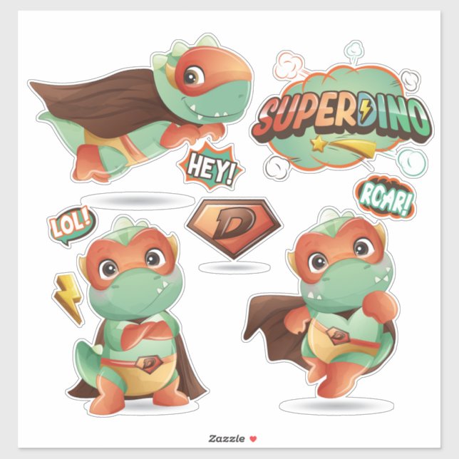 Autocollant SuperDinos (Feuille)