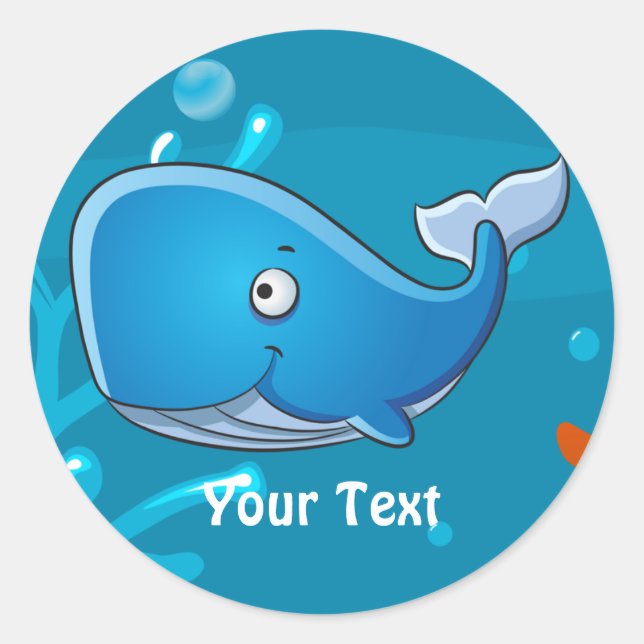 Autocollant sur mesure pour baleine aquatique Ocea (Devant)