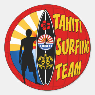 Autocollant surfant du Tahiti