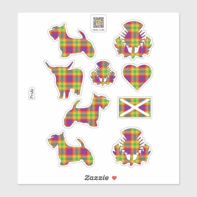 Autocollant Tartan Pride (Feuille)