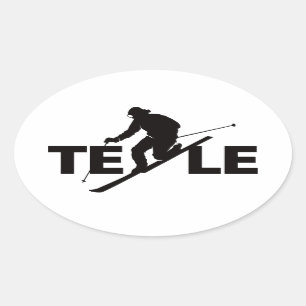 Autocollant TÉLÉ- noir de logo