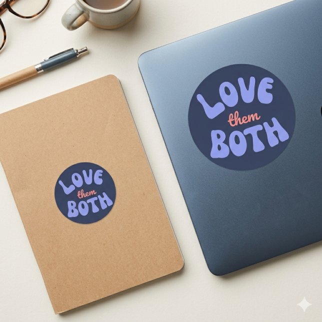 Autocollant texte Rétro Amour Les Deux (Créateur téléchargé)
