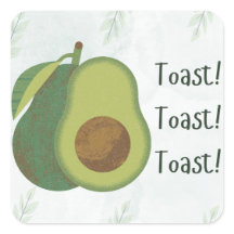 Autocollant Toast à l'avocat – Drôle “Toast ! Toas