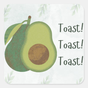 Autocollant Toast à l'avocat – Drôle “Toast ! Toas