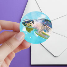 Autocollant Tortue Marine