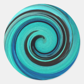 Autocollant Tourbillon Turquoise