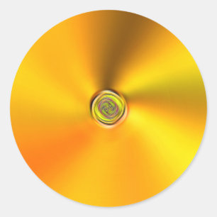 Autocollant tourné d'or
