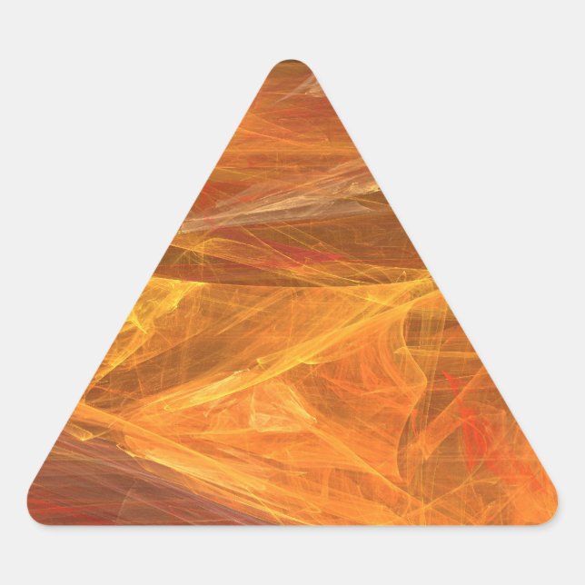 Autocollant triangle Abstrait orange (Devant)