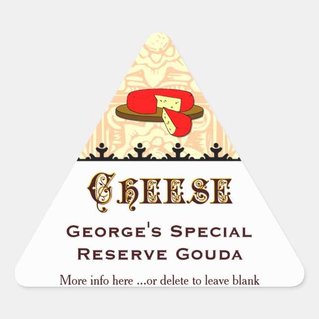 Autocollant triangle au fromage maison personnalis (Devant)
