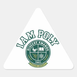 Autocollant triangle classique I AM POLY