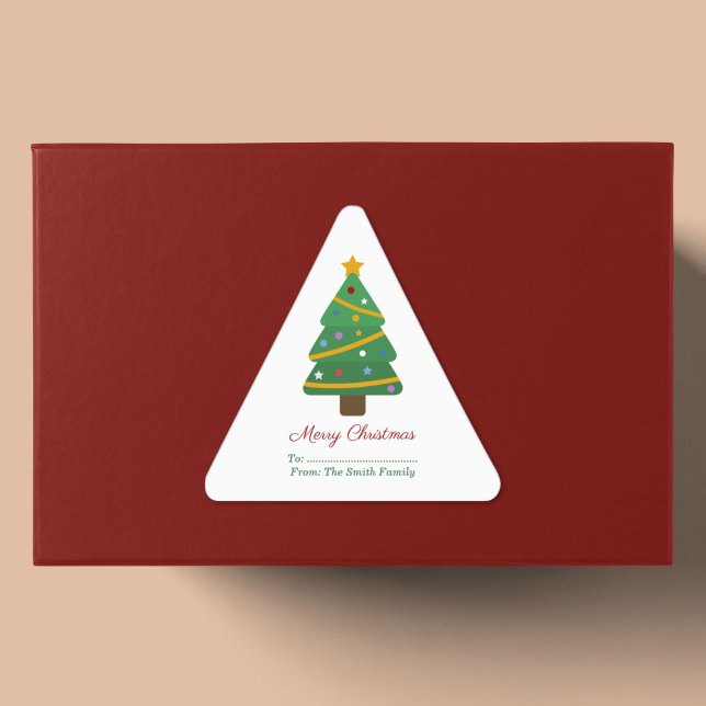 Autocollant Triangle Sapin de Noël (Christmas Tree Triangle Sticker)
