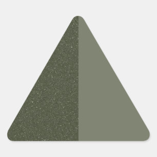Autocollant triangle vert bicolore personnalisable