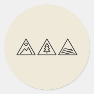 Autocollant Triangles Minimals Forêt de Montagne M