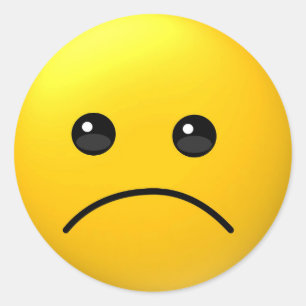 Autocollant triste d'emoji d'expression