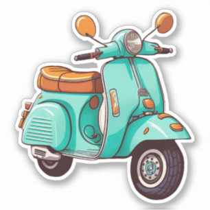 Autocollant Turquiose Vespa
