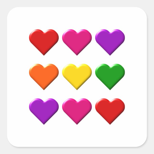 Autocollant Valentine Hearts (Devant)