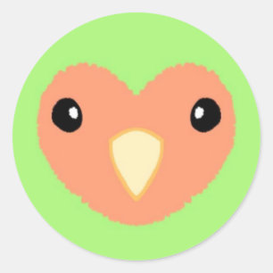 Autocollant vert Lovebird mignon