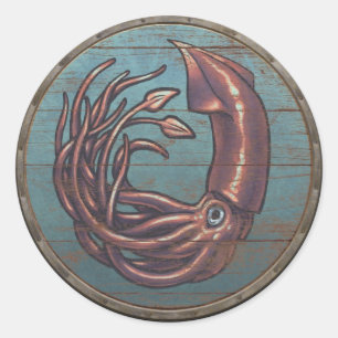 Autocollant Viking Shield - Kraken