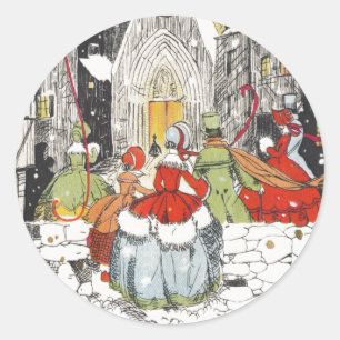 Autocollant Vintage Christmas Caroler
