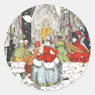 Autocollant Vintage Christmas Caroler