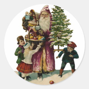 Autocollant vintage de Noël de père