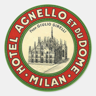 Autocollant vintage d'hôtel et de voyage