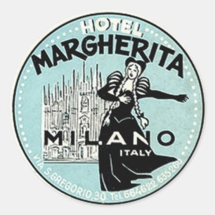 Autocollant vintage d'hôtel et de voyage