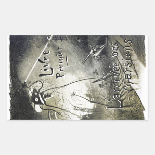 Autocollant vintage d'invasion alien