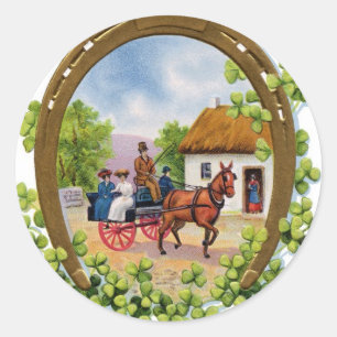 Autocollant vintage du jour de St Patrick