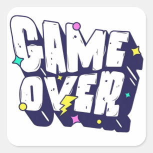 Autocollant Vintage Gamer – Game Over