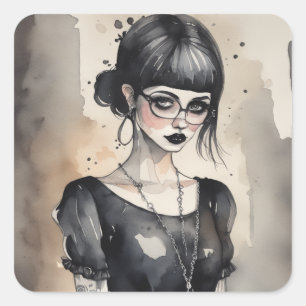Autocollant vintage gothique LBD