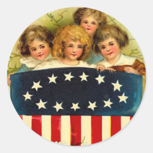 Autocollant vintage pour filles