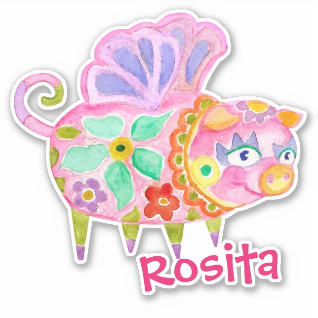 Autocollant Vinyl Alebrije mexicain personnalisé - (Devant)