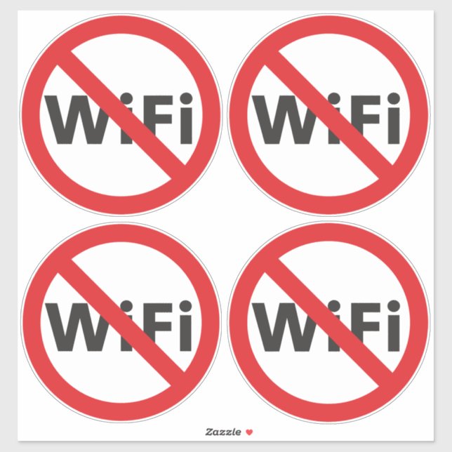 Autocollant vinyle anti-Wi-Fi (Feuille)