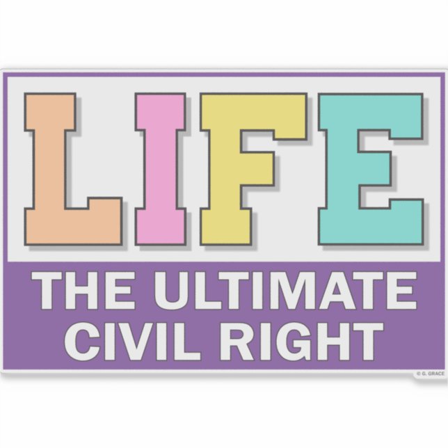 Autocollant vinyle avec un design pastel. (Devant)