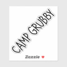 Autocollant vinyle Camp Grubby