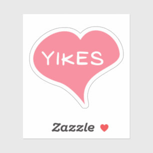 Autocollant vinyle coeur YIKES Amour