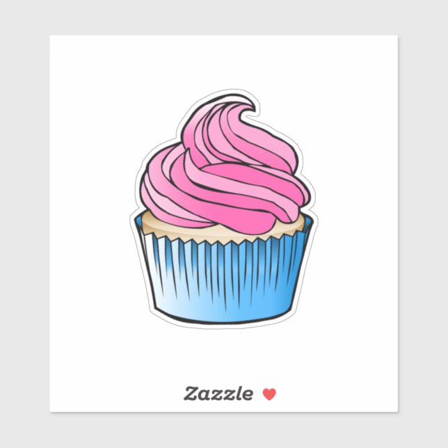 Autocollant vinyle Cupcake (Feuille)