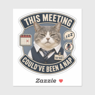 Autocollant vinyle de chat de bureau drôle | Cette