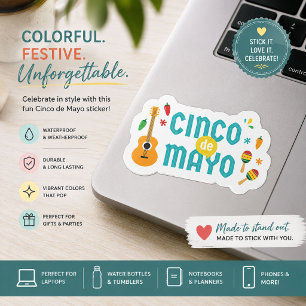 Autocollant vinyle de fête mignonne Cinco de Mayo