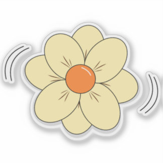 Autocollant vinyle de fleur mignonne