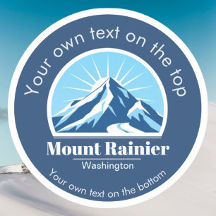 Autocollant vinyle de la zone skiable du Mont Rain