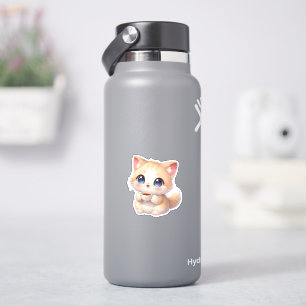 Autocollant vinyle de tasse à café pour chat migno