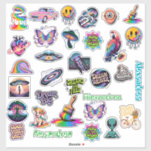 Autocollant vinyle découpé sur mesure Trippy Art