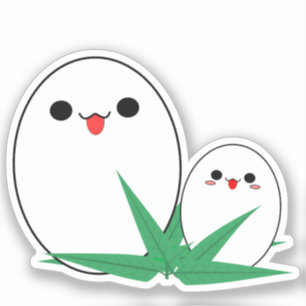 Autocollant vinyle d'œuf Balut Kawaii